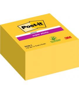 Post-It Super Sticky Cubo de 350 Notas Adhesivas Reposicionables - 76x76mm - 100% PEFC - Color Amarillo