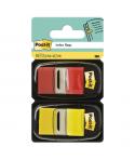 Post-It Index Pack de 2 Dispensadores con 100 Marcadores de Indice Reposicionables - Forma Rectangular - Colores Surtidos