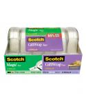 Scotch Magic/Giftwrap Pack de 6 Cintas Adhesivas Surtidas - 19mm x 27.9m - Color Transparente