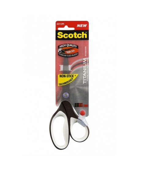 Scotch Tijeras de Titanio - 20cm - Antiadherentes - Color Blanco/Negro