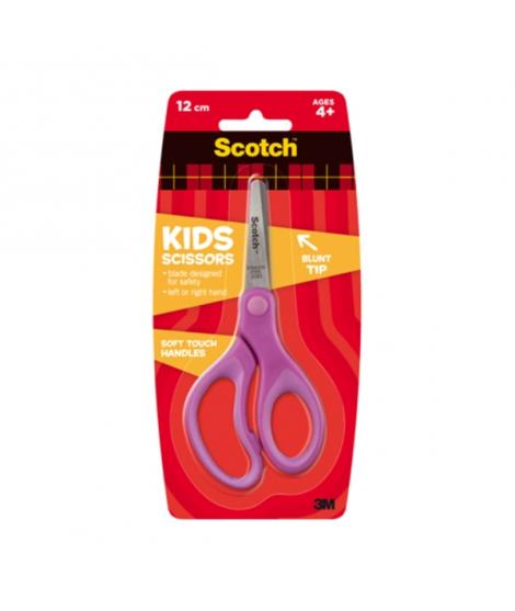 Scotch Tijeras Infantiles - Punta Redondeada - 12cm - Tacto Suave - Color Morado
