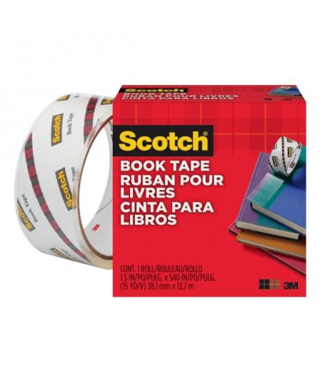 Scotch Cinta Adhesiva para Reparacion de Libros - 38.1mm x 13.7m - Color Transparente