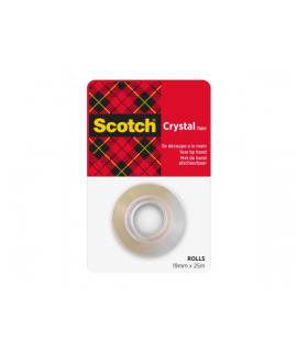 Scotch Cinta Adhesiva - Facil de Cortar - 19mm x 25m - Color Transparente