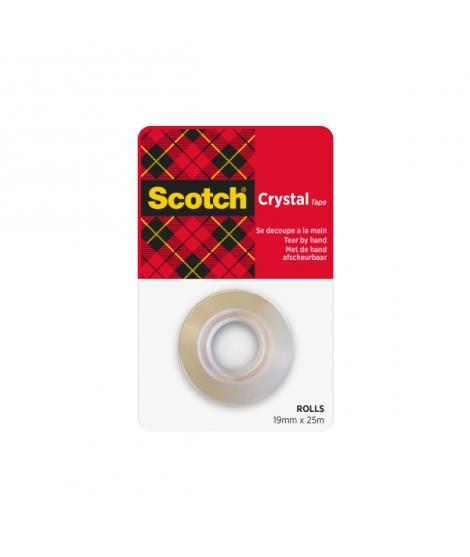 Scotch Cinta Adhesiva - Facil de Cortar - 19mm x 25m - Color Transparente