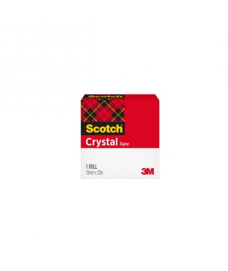Scotch Crystal Cinta Adhesiva - 19mm x 33m - Color Transparente