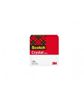 Scotch Crystal Cinta Adhesiva - 19mm x 66m - Color Transparente