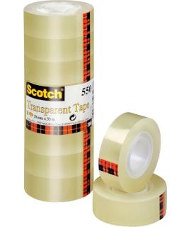 Scotch Pack de 8 Cintas Adhesivas - 19mm x 33m - Color Transparente
