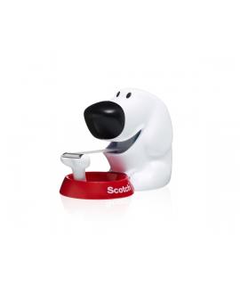 Scotch Magic Dispensador de Cinta Adhesiva - para Rollos de hasta 19mm x 8.89m - Incluye 1 Cinta Adhesiva - Forma de Perro - Col