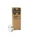 Scotch Magic Pack de 9 Cintas Adhesivas - 66% Adhesivo Vegetal - 19mm x 33m - Color Transparente
