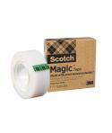 Scotch Magic Cinta Adhesiva - 66% Adhesivo Vegetal - 19mm x 30m - Color Transparente