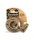 Scotch Magic Cinta Adhesiva - 66% Adhesivo Vegetal - 19mm x 20m - Incluye Dispensador - Color Blanco