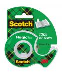 Scotch Magic Cinta Adhesiva Invisible - Incluye Dispensador - 19mm x 15m - Color Transparente