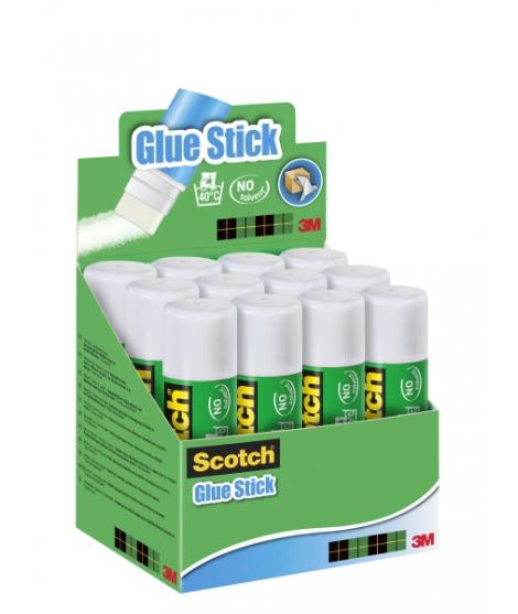 Scotch Expositor de 12&nbsp;Barras de Pegamento Adhesivo Solido de 40gr - Color Transparente