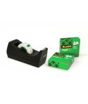 Scotch Dispensador de Cinta Adhesiva - para Cintas de hasta 19mm x 33m - Incluye 3 Cintas Adhesivas Invisible - Color Negro
