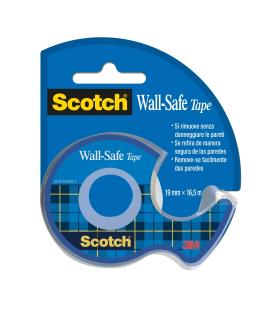 Scotch Cinta Adhesiva para Paredes - 19mm x 16.5m - Incluye Dispensador - Color Transparente