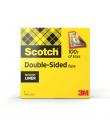 Scotch Cinta Adhesiva de Doble Cara - 19mm x 33m - Color Transparente