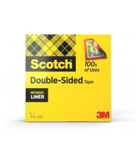 Scotch Cinta Adhesiva de Doble Cara - 19mm x 33m - Color Transparente