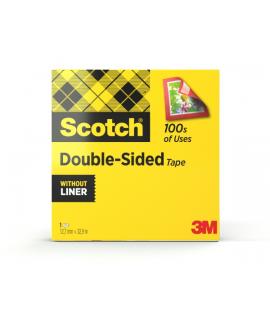 Scotch Cinta Adhesiva de Doble Cara - 12mm x 33m - Color Transparente