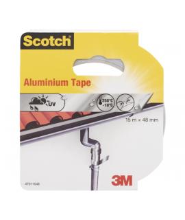 Scotch Cinta Adhesiva de Aluminio - 15m x 48mm - Color Aluminio