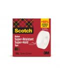 Scotch Super-Hold Cinta Adhesiva - Extrafuerte - 19mm x 25.4m - Color Transparente