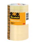 Scotch Pack de 10 Cintas Adhesivas - 15mm x 66m - Color Transparente