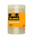 Scotch Pack de 8 Cintas Adhesivas - 19mm x 66m - Color Transparente