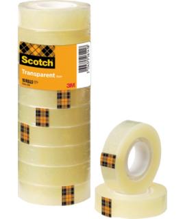 Scotch Pack de 10 Cintas Adhesivas - 15mm x 33m - Color Transparente