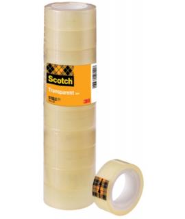 Scotch Pack de 10 Cintas Adhesivas - 15mm x 10m - Color Transparente