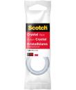 Scotch Crystal Pack de 2 Cintas Adhesivas Invisible - 19mm x 10m - Supertransparente - Color Blanco