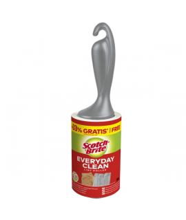 Scotch-Brite Everyday Clean Rodillo Quitapelusas Adhesivo - 75 Hojas - Color Negro