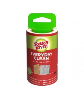 Scotch-Brite Everyday Clean Recambio para Rodillo Quitapelusas Adhesivo - 56 Hojas - Color Blanco