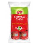 Scotch-Brite Everyday Clean Recambio para Pack de 2 Rodillos Quitapelusas Adhesivo - 30 Hojas por Rodillo - Color Blanco