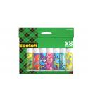 Scotch Pack de 8 Pegamentos en Barra Adhesivo Solido - 8gr por Unidad - Color Transparente