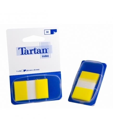 Tartan Pack de 12 Dispensadores de 50 Marcadores Reposicionables - 25x43mm - Color Amarillo