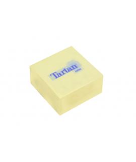 Tartan Cubo de 400 Notas Adhesivas Reposicionables - 76x76mm - Color Amarillo Claro