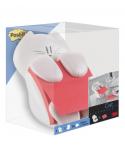 Post-It Super Sticky Dispensador con Bloc de 90 Z-Notas Adhesivas - Dispensador Gato - Forma Cuadrada - 76x76mm - Color Blanco