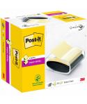 Post-It Super Sticky Dispensador con Bloc de 90 Z-Notas Adhesivas - Dispensador Pro - Forma Cuadrada - 76x76mm - Color Negro