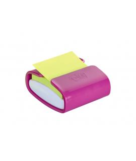 Post-It Super Sticky Dispensador Pro con 1 Bloc de 70 Z-Notas con Dispensador Adhesivas Reposicionables - Zig-Zag - Colores Vari