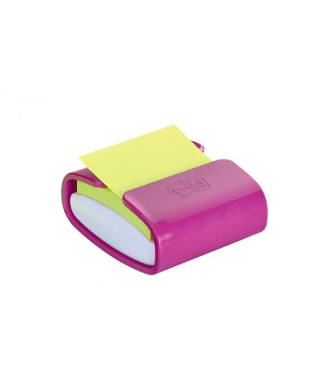 Post-It Super Sticky Dispensador Pro con 1 Bloc de 70 Z-Notas con Dispensador Adhesivas Reposicionables - Zig-Zag - Colores Vari