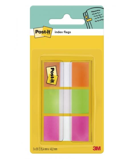 Post-It Index Dispensador con 60 Marcadores de Indice Reposicionables - Forma Rectangular - Colores Surtidos