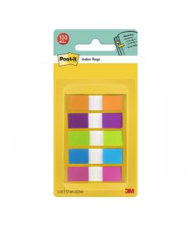 Post-It Index Dispensador con 100 Marcadores de Indice Reposicionables - Forma Rectangular - Colores Surtidos