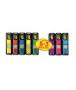 Post-It Index Pack de 8 Dispensadores con 35 Marcadores de Indice Reposicionables - Forma Rectangular - Colores Surtidos