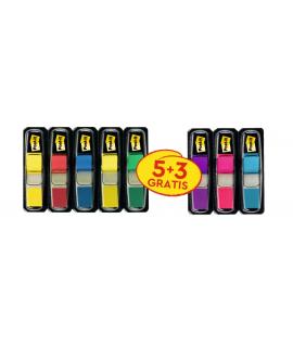 Post-It Index Pack de 8 Dispensadores con 35 Marcadores de Indice Reposicionables - Forma Rectangular - Colores Surtidos