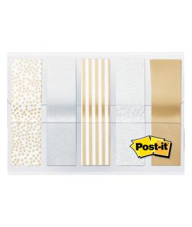 Post-It Index Dispensador con 100 Marcadores de Indice Reposicionables - Forma Rectangular - Colores Surtidos
