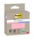 Post-It Pack de 2 Blocs de 100 Notas Adhesivas Recicladas - Forma Cuadrada - Colores Surtidos