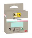 Post-It Pack de 2 Blocs de 100 Notas Adhesivas Recicladas - Forma Cuadrada - Colores Surtidos