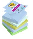 Post-It Super Sticky Pack de 5 Blocs de 90 Notas Adhesivas Reposicionables - Forma Cuadrada - 76x76mm - en Zig-Zag - Colores Sur