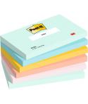 Post-It Pack de 6 Blocs de 100 Notas Adhesivas Reposicionables - Forma Rectangular - 76x127mm - Colores Surtidos