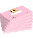 Post-It Pack de 6 Blocs de 100 Notas Adhesivas Reposicionables - Forma Rectangular - 76x127mm - Color Rosa