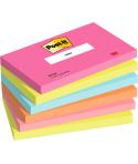 Post-It Pack de 6 Blocs de 100 Notas Adhesivas Reposicionables - Forma Rectangular - 127x76mm - Colores Surtidos